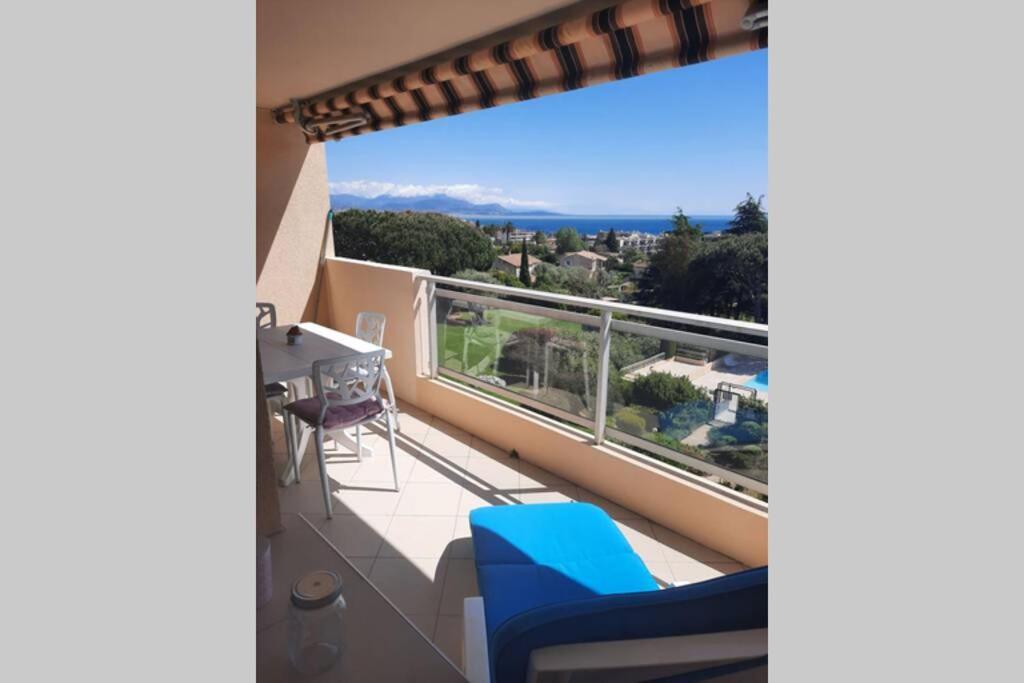 Apartament T2 Avec Magnifique Vue Mer, Piscine, Clim, Parking Antibes Zewnętrze zdjęcie
